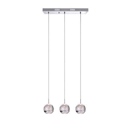 CWI Lighting Perrier 3 Light Multi Light Pendant, Chrome - 5444P16C-RC