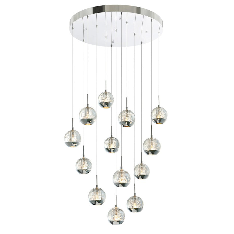 CWI Lighting Perrier 13 Light Multi Light Pendant, Chrome - 5444P24C-R