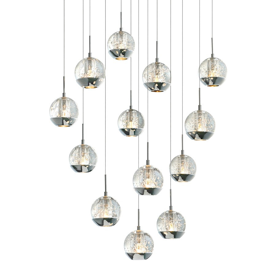 13 Light Multi Light Pendant, Chrome