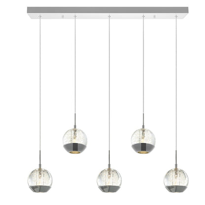 CWI Lighting Perrier 5 Light Multi Light Pendant, Chrome - 5444P28C-RC