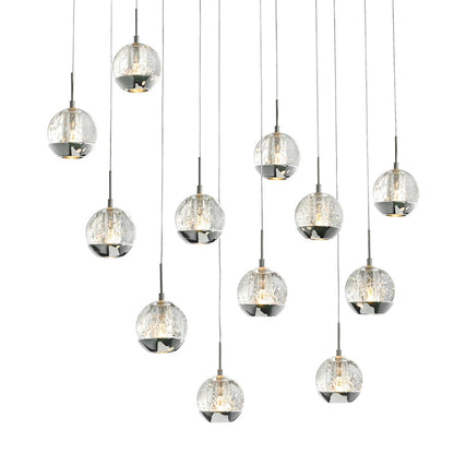 12 Light Multi Light Pendant, Chrome