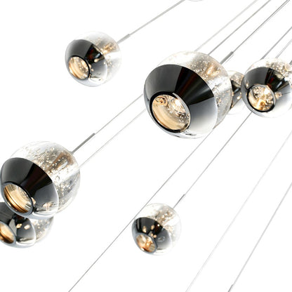 12 Light Multi Light Pendant, Chrome