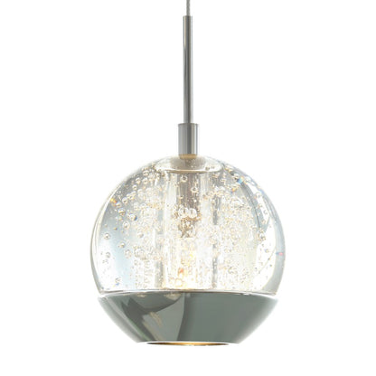 1 Light 5" C-R Down Mini Pendant, Chrome