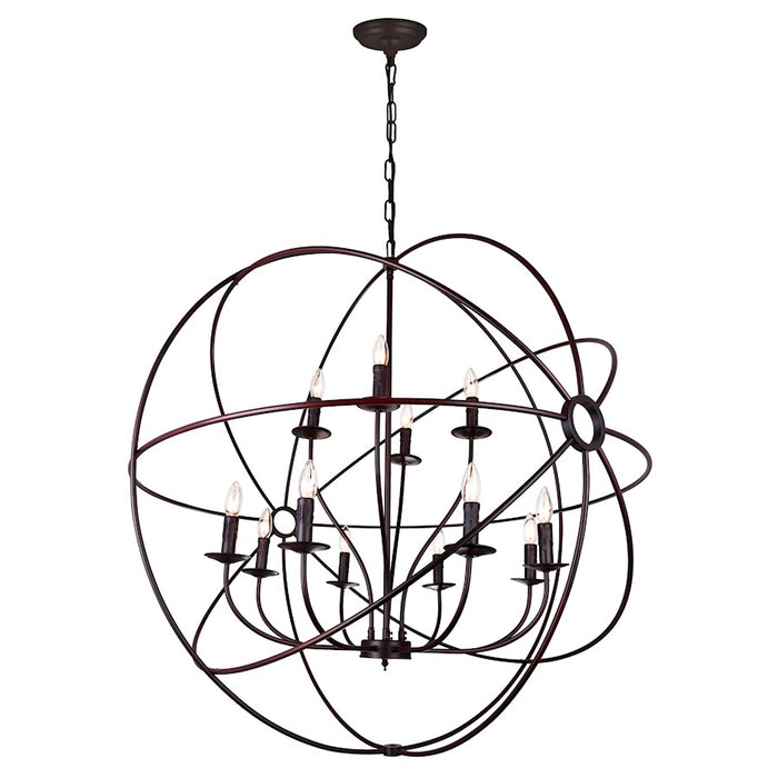 CWI Lighting Arza 12 Light Up Chandelier, Brown