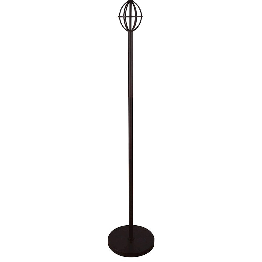 CWI Lighting Campechia 3 Light Floor Lamp, Brown