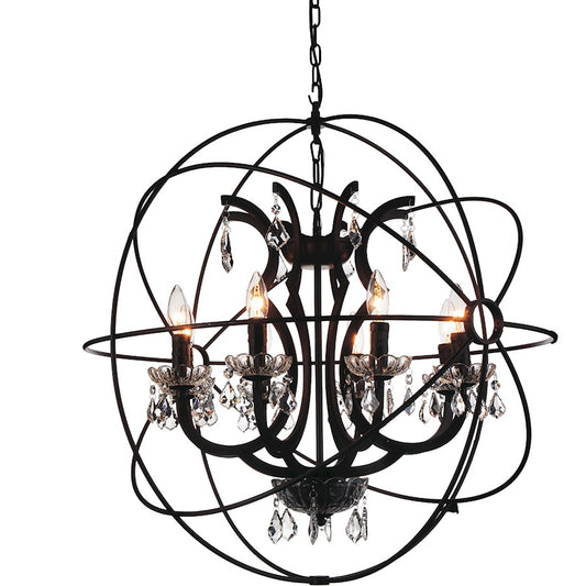 CWI Lighting Campechia 8 Light Up Chandelier, Brown - 5465P28DB-8