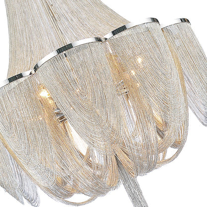 18 Light Down Chandelier, Chrome