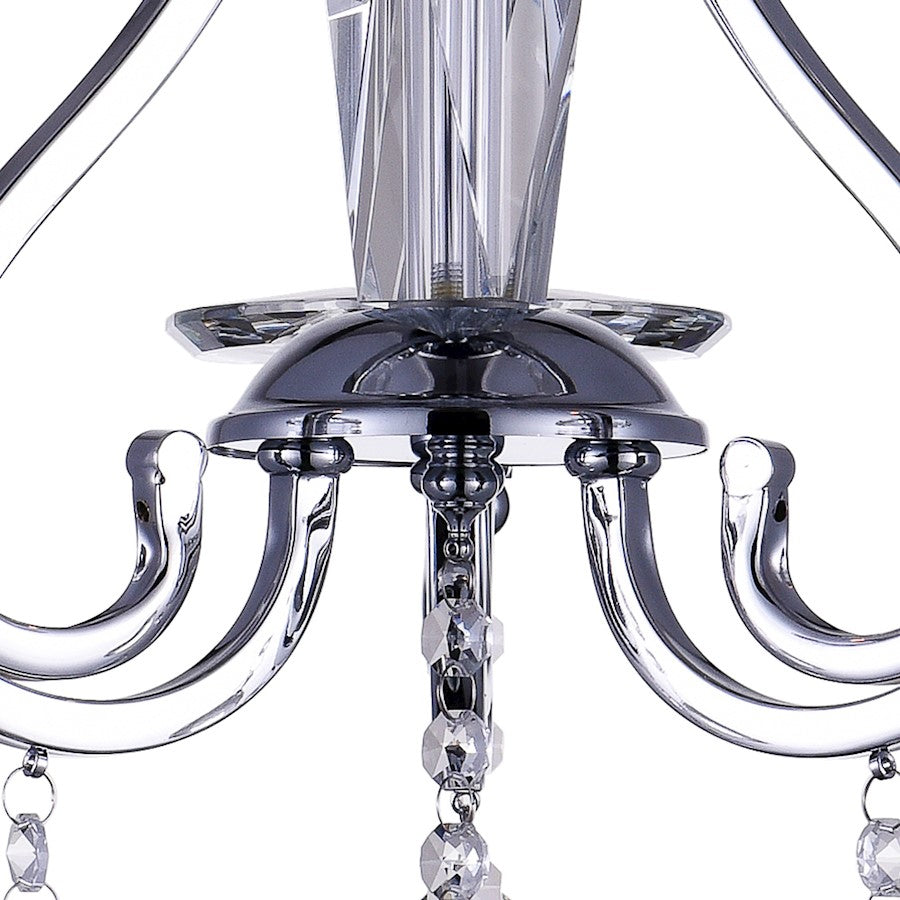 CWI Lighting Valentina 3 Light Flush Mount, Chrome