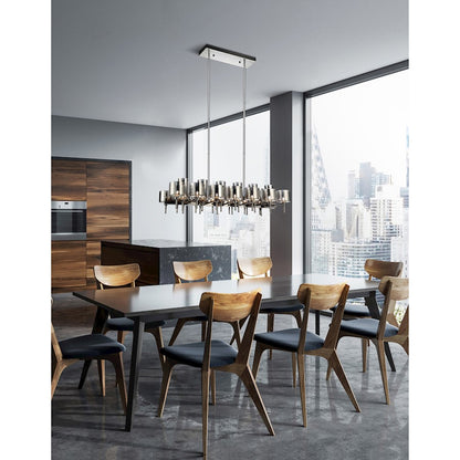 26 Light Up Chandelier, Pearl Black