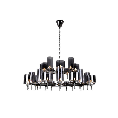 CWI Lighting Montoya 30 Light Up Chandelier, Pearl Black - 5526P48-30-612