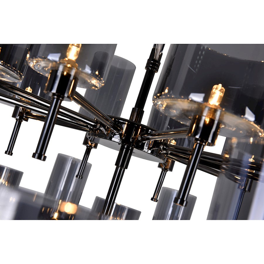 30 Light Up Chandelier, Pearl Black