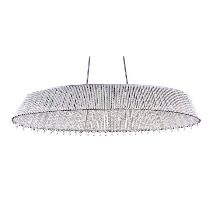 CWI Lighting Claire 7 Light Drum Shade Chandelier, Chrome