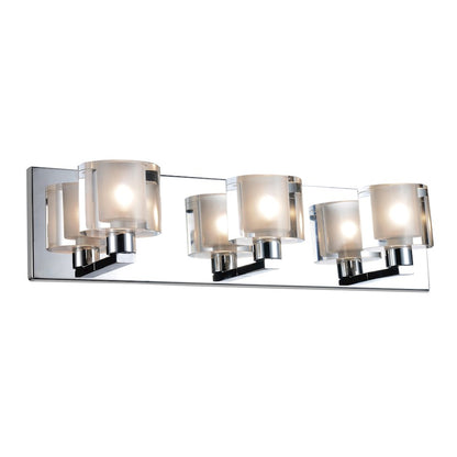 CWI Lighting Tina 3 Light Wall Light, Chrome/Clear - 5540W19C-601