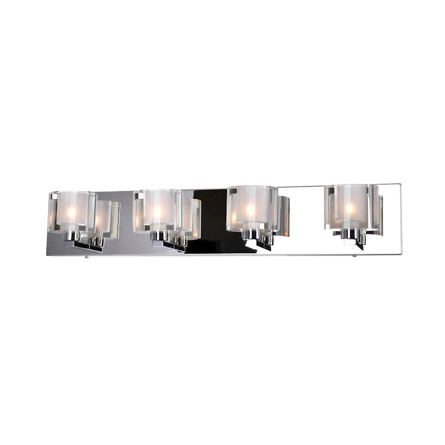 CWI Lighting Tina 4 Light Wall Light, Chrome/Clear - 5540W25C-601