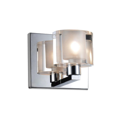 CWI Lighting Tina 1 Light Wall Light, Chrome/Clear - 5540W5C-601