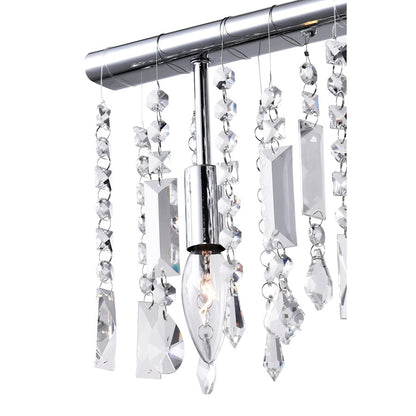 7 Light Down Chandelier, Chrome