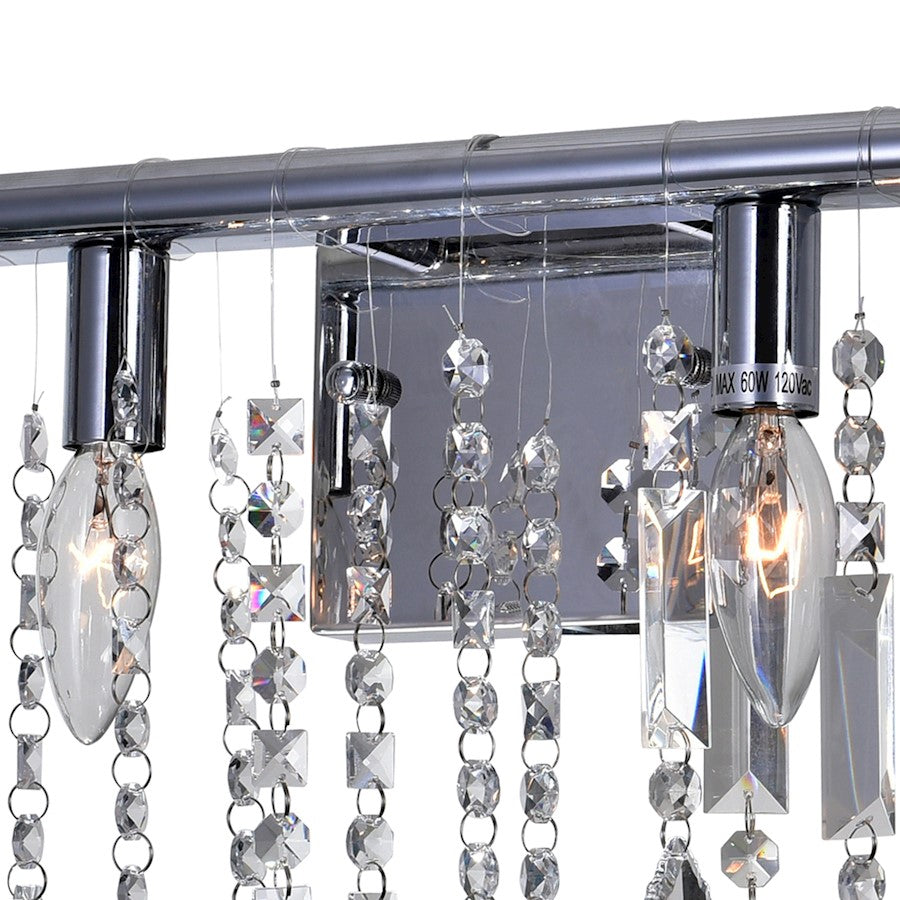 Janine 4 Light Bathroom Vanity Light, Chrome