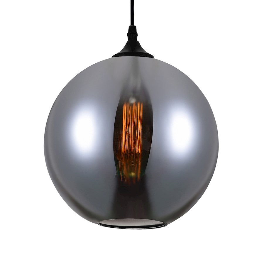 1 Light 10" Down Mini Pendant, Black