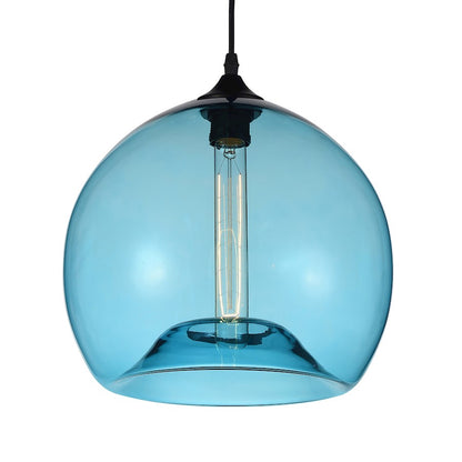 1 Light 12" Down Mini Pendant, Black