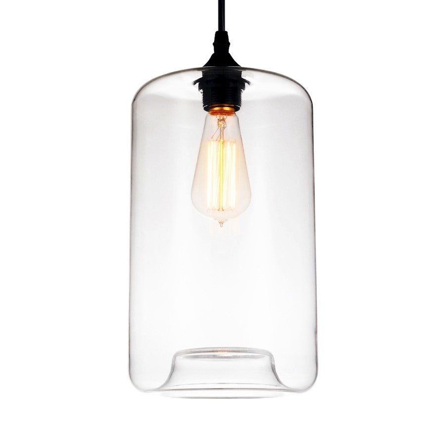 1 Light 7" Down Mini Pendant, Black