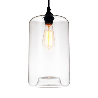 1 Light 7" Down Mini Pendant, Black