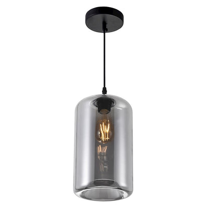 1 Light 7" Down Mini Pendant, Black