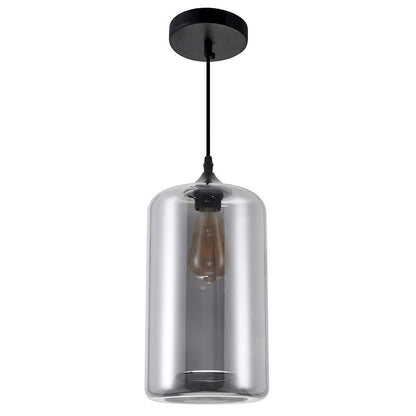 1 Light 7" Down Mini Pendant, Black