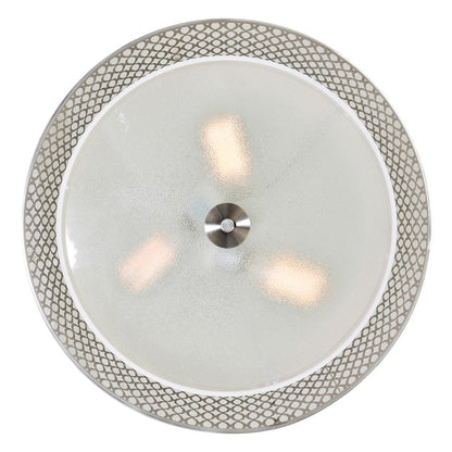 3 Light Drum Shade Chandelier, Satin Nickel