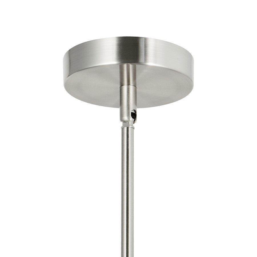 3 Light Drum Shade Chandelier, Satin Nickel