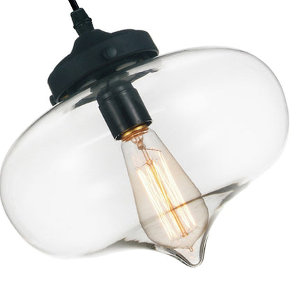 1 Light 11" Down Mini Pendant, Black