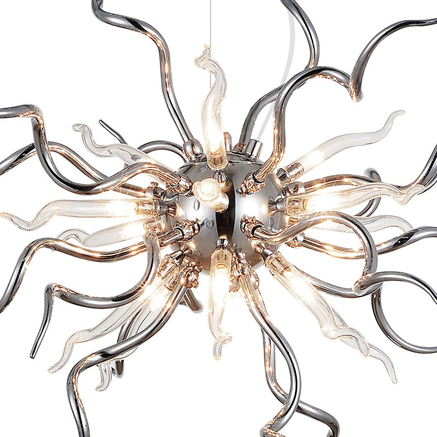 15 Light Chandelier, Chrome