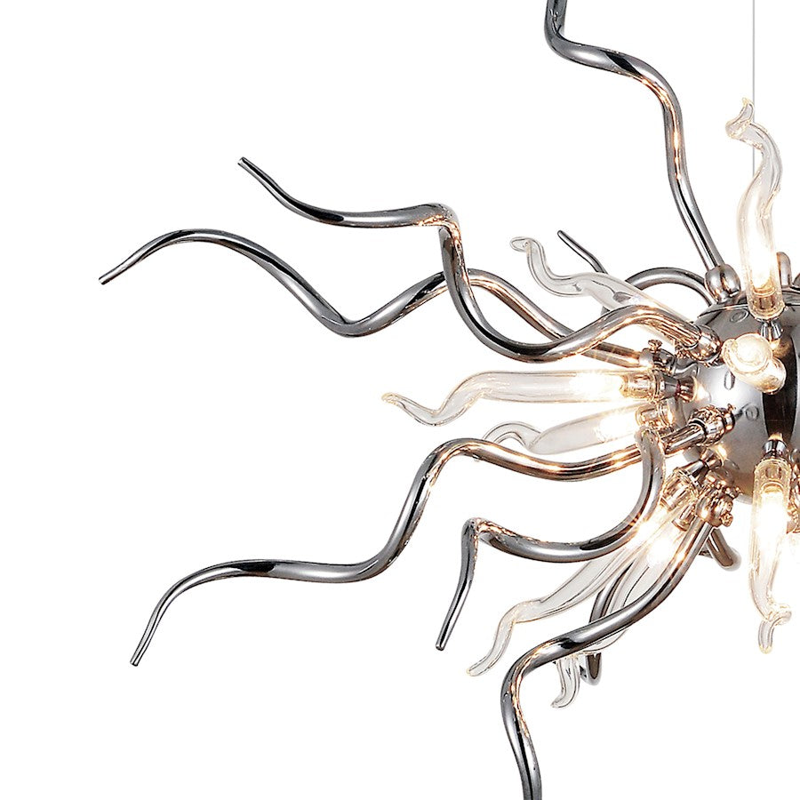 15 Light Chandelier, Chrome