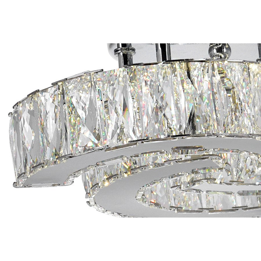 CWI Lighting Vienna Flush Mount, Stainless Steel