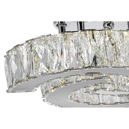 CWI Lighting Vienna Flush Mount, Stainless Steel