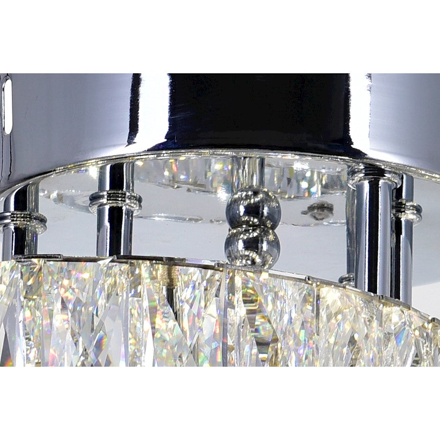 CWI Lighting Vienna Flush Mount, Stainless Steel