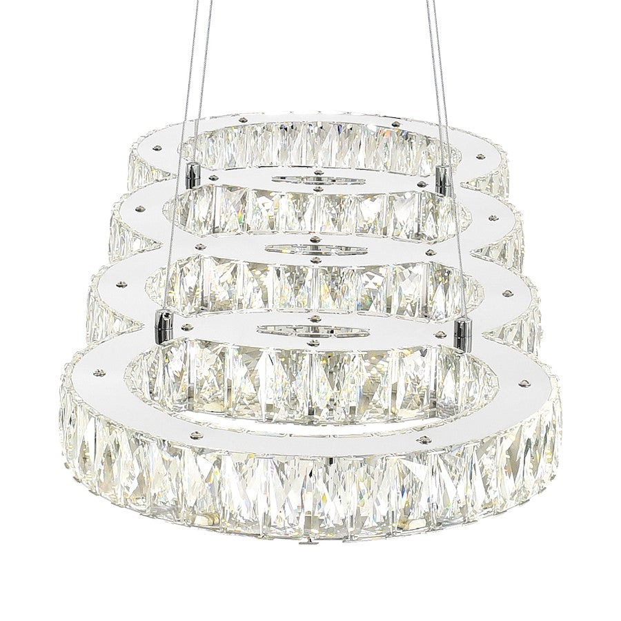 Milan Chandelier, Stainless Steel