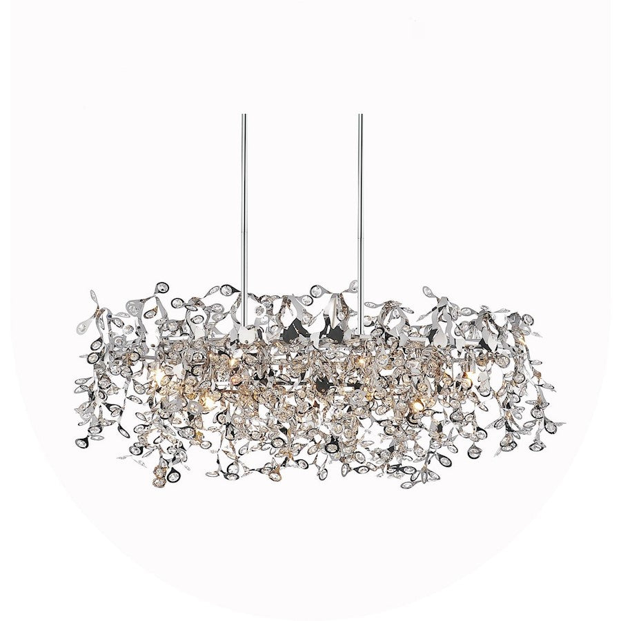 CWI Lighting Flurry 7 Light Down Chandelier, Chrome - 5630P37C-O