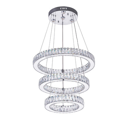 CWI Lighting Florence 20" Chandelier, Chrome - 5635P20ST-3R-Clear