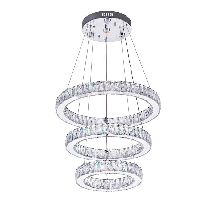 CWI Lighting Florence 20" Chandelier, Chrome - 5635P20ST-3R-Clear