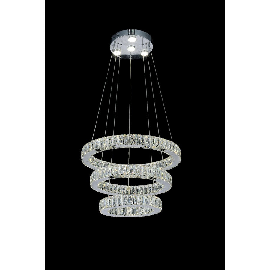 Florence 20" Chandelier, Chrome