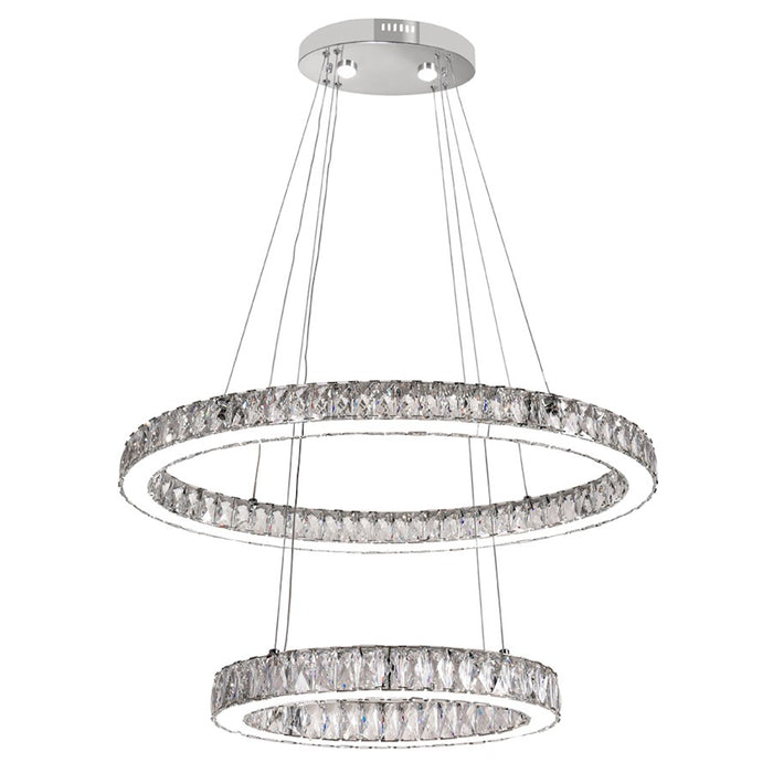 CWI Lighting Florence 27" Chandelier, Chrome