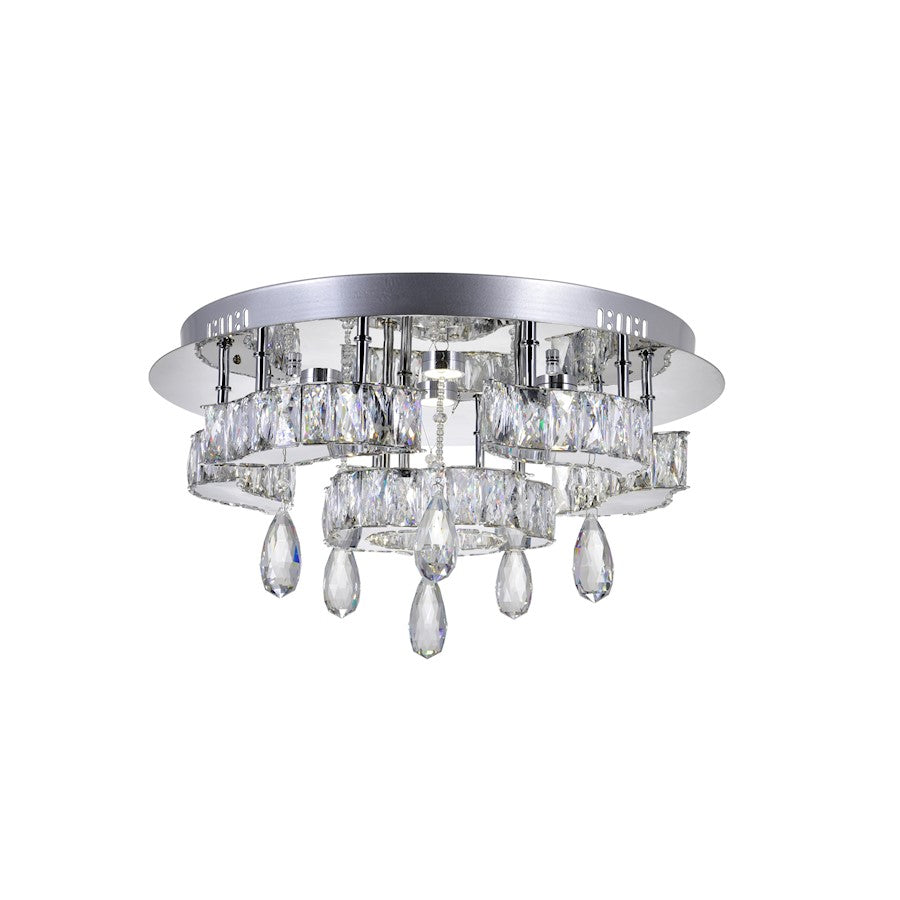 CWI Lighting Cascata Flush Mount, Stainless Steel - 5644C22ST-R