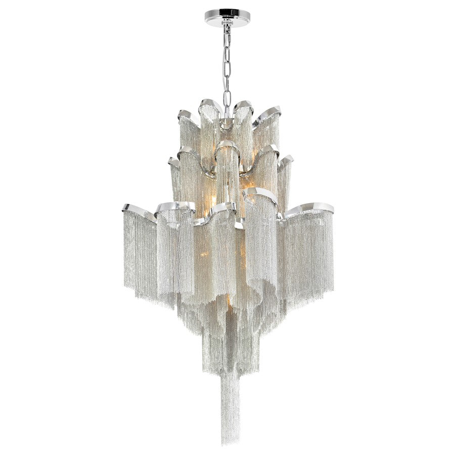 CWI Lighting Daisy 16 Light Down Chandelier, Chrome - 5650P24C-12L