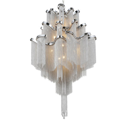 CWI Lighting Daisy 17 Light 24" Down Chandelier, Chrome - 5650P24C-15L