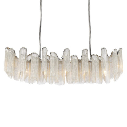 13 Light Down Chandelier, Chrome