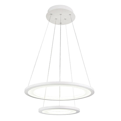 CWI Lighting Alloha 24" Chandelier, White - 5665P24-2-103