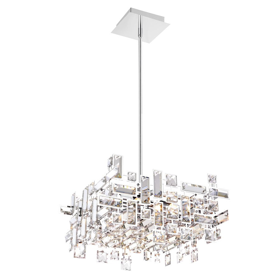 CWI Lighting Arley 6 Light Chandelier, Chrome - 5689P14-6-S-601