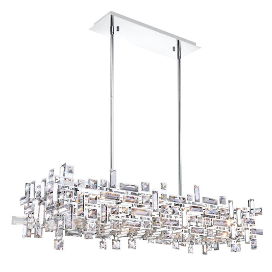 CWI Lighting Arley35" 12 Light Chandelier, Chrome - 5689P35-12-601