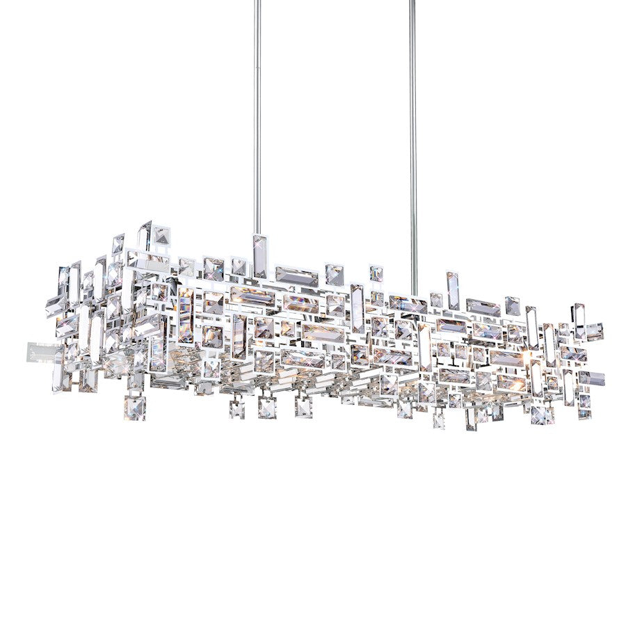 12 Light Chandelier, Chrome