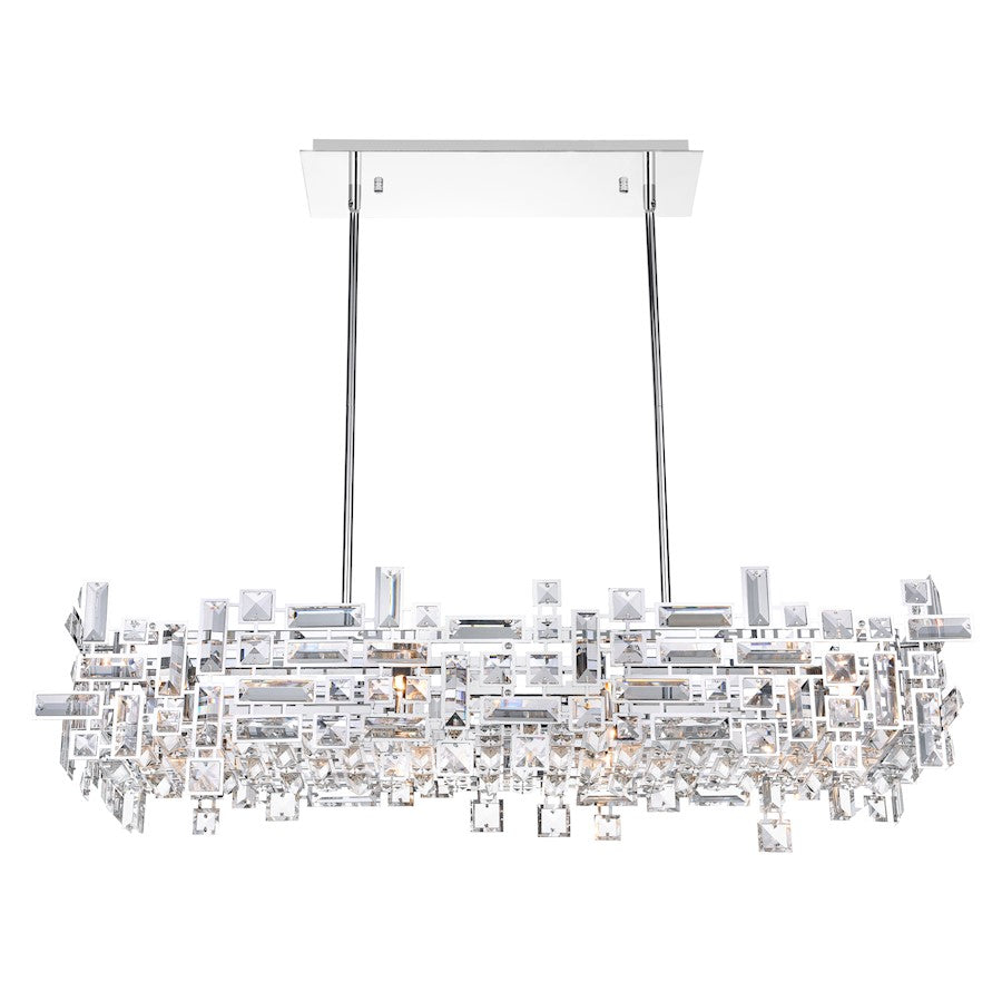 12 Light Chandelier, Chrome